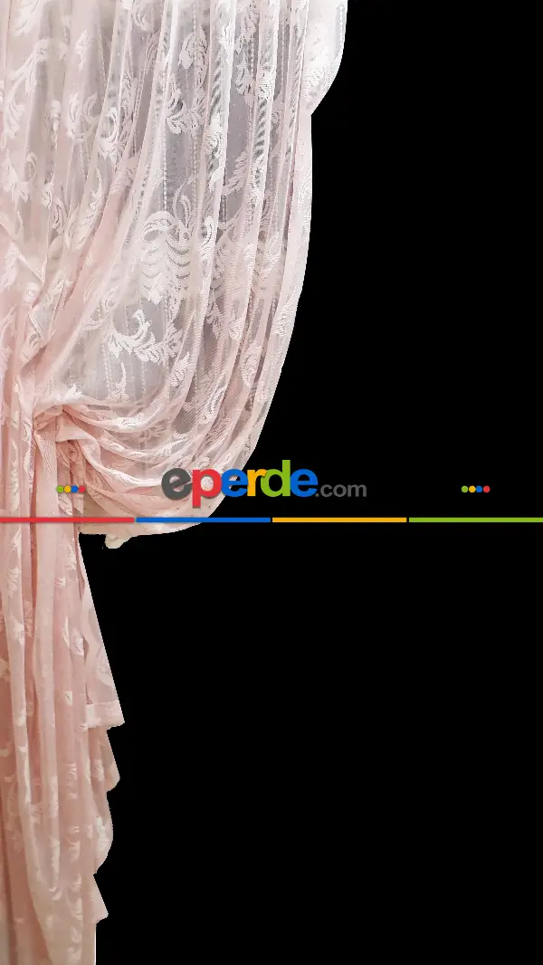 Tül Fon Pudra Fon Perde- Pudra 70cm X 1cm 