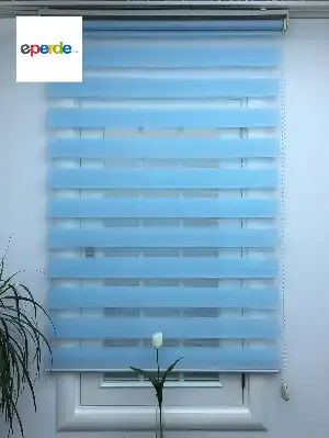 Düz Seri Mavi Perde- Mavi Açık 80cm X 200cm 