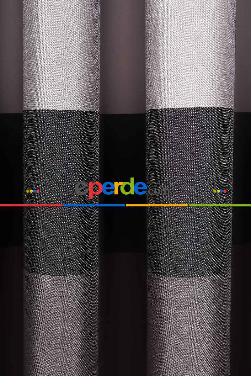 Salon Fon Perde - Gümüş - Füme Pano Fon Perde