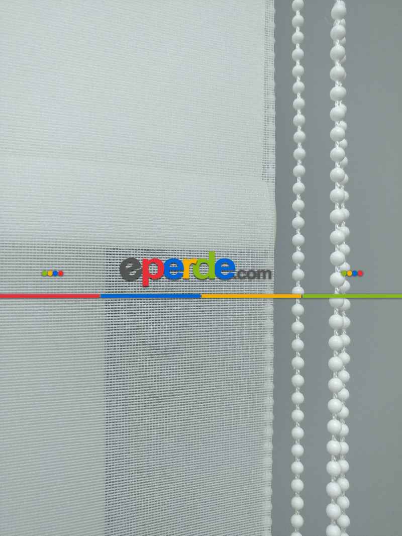 Çiftli Sistem Tül Stor- Beyaz