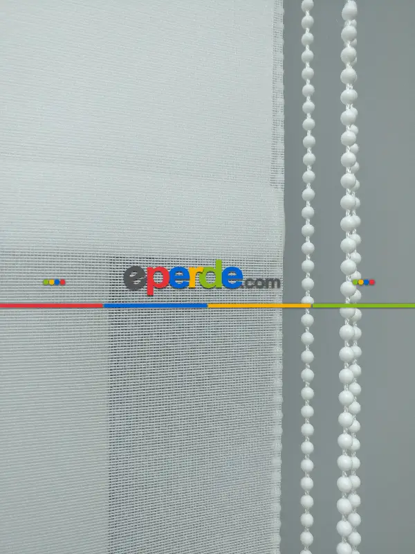 Çiftli Sistem Tül Stor- Beyaz