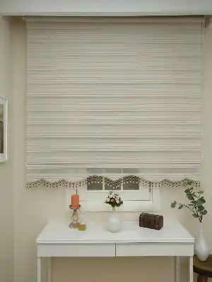 Bej Rengi Zebra Perde - Dar Pileli Zebra Perde