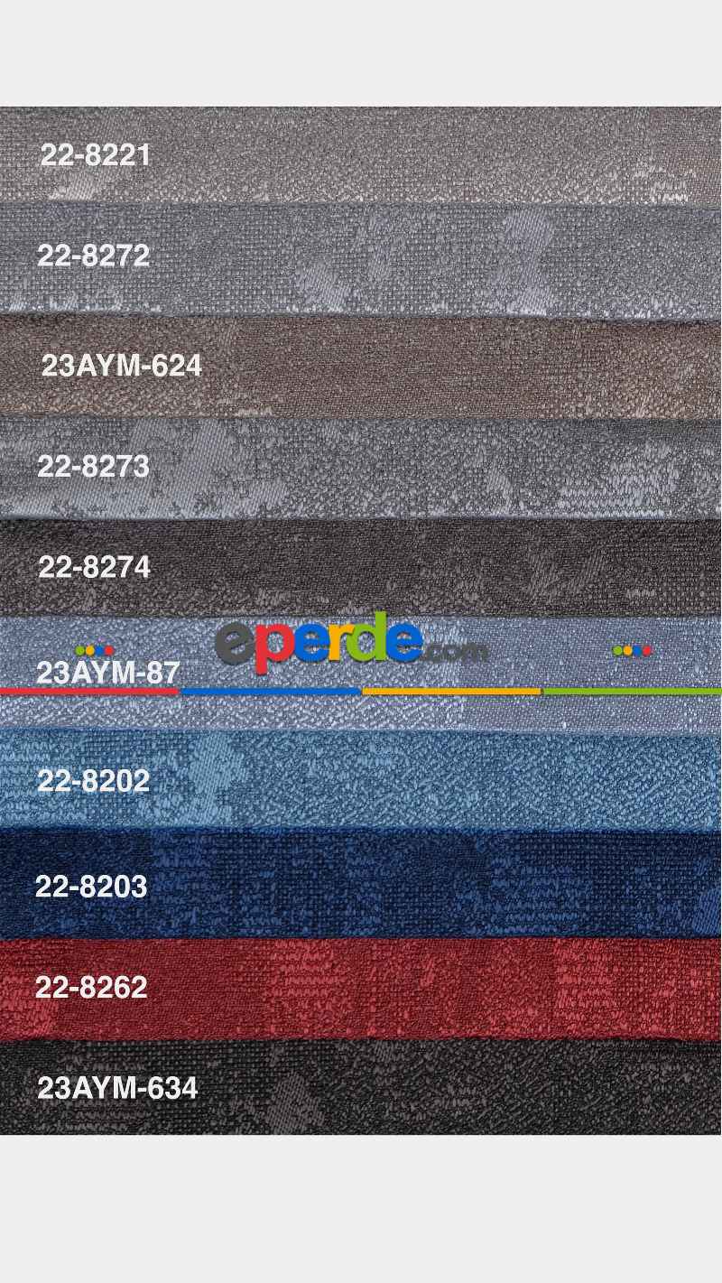 Kiremit Premium Jakar Dokuma Fon Perde, 33 Renk