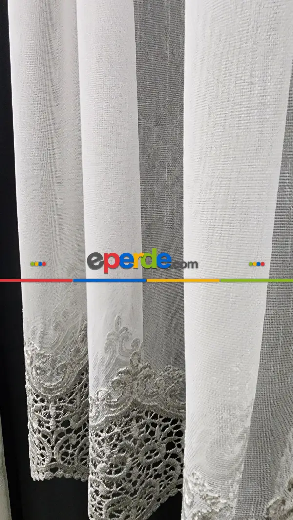 Salon Tül Modelleri - Taç Exculusive Premium Ütü İstemez Devin Tasarım Tül