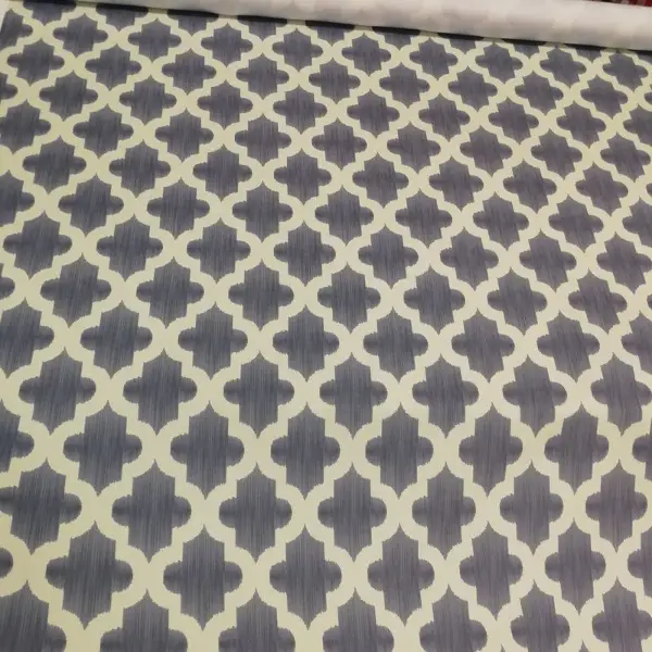 Geometrik Desenli Fon Perde Evm366 _g - Kumaşı Kalındır Duck Bezi Değildir.- Gri-füme-antrasit-beyaz