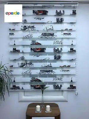 Fırsat!!! Siyah-kırmızı İstanbul Desenli Perde- Siyah-kırmızı 100cm X 200cm 