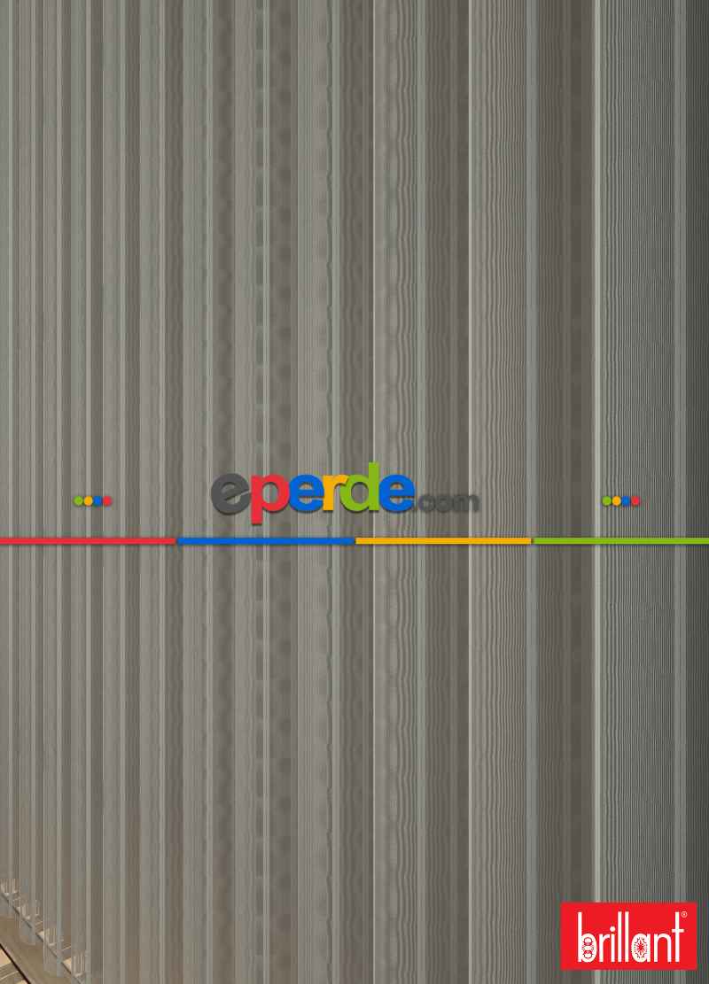 Brillant Akıllı Tül Perde Kahverengimsi Gri Renkli Tül Dikey Zebra Perde Düz 1. Kalite