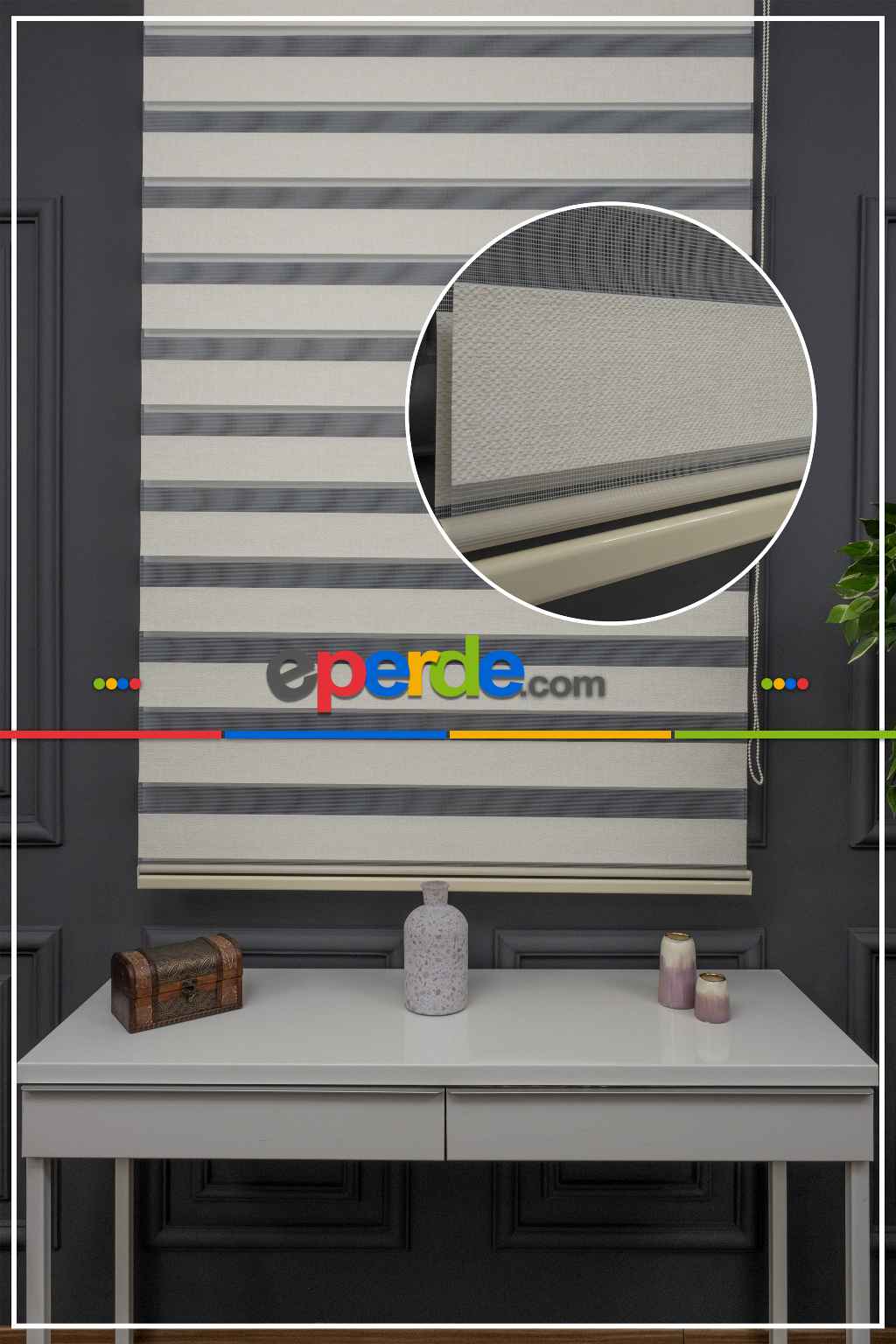 Zebra Perde - Düz Zebra Perde Kalın Dokulu