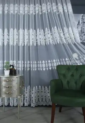 Atl Zeminli Salon Tül Perde
