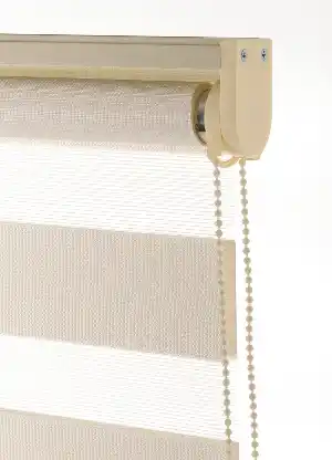 80x200 Hazır Krem Bambu Zebra Perde-256- Krem