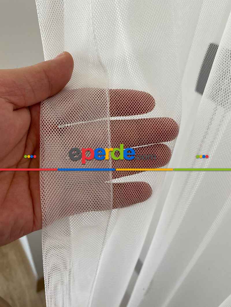 Mutfak - Düz Tül Dönergücü Petek Doku - Ekru ( Beyaza Yakın ) Orjinal Ürün, Etek Kurşunlu