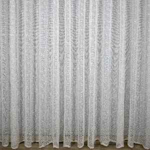 Puantiyeli Örme Tül Perde- Ekru