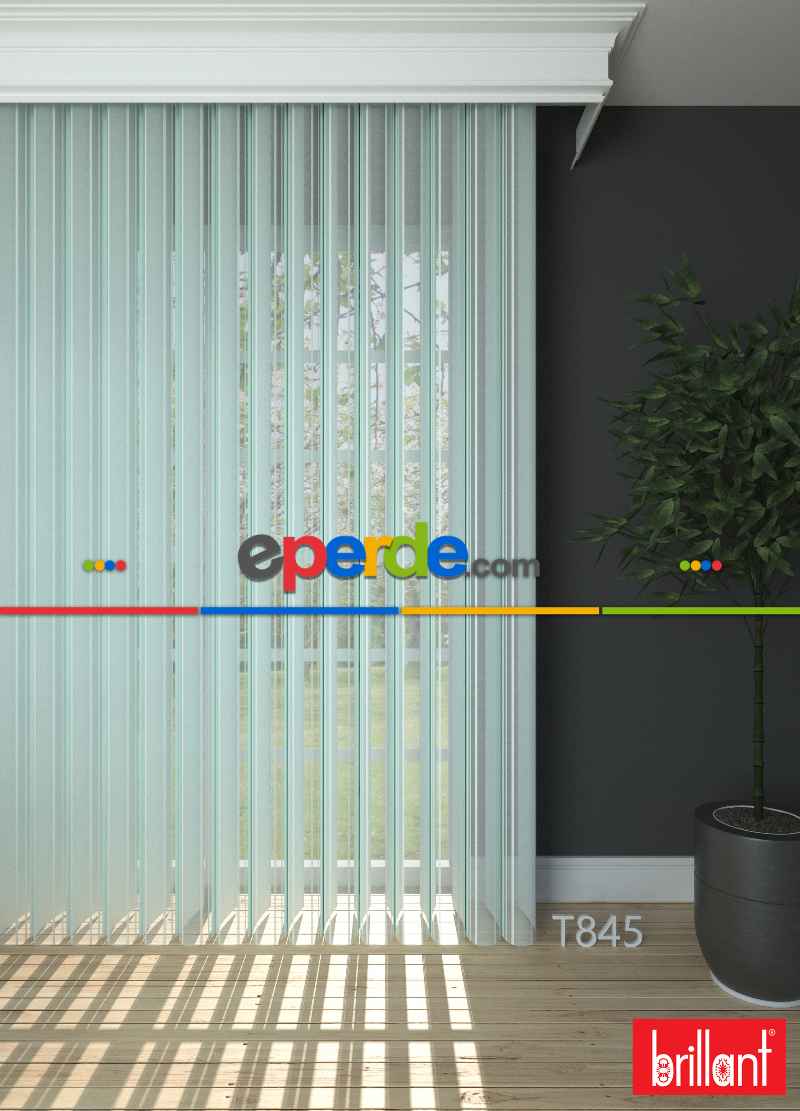 Brillant Akıllı Tül Perde Bebeksi Mavi Renkli Tül Dikey Zebra Perde Düz 1. Kalite