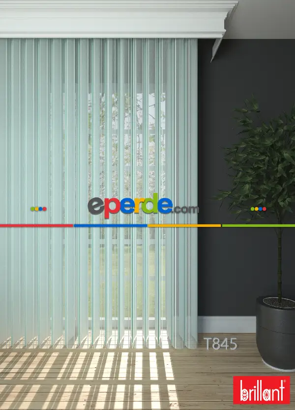 Brillant Akıllı Tül Perde Bebeksi Mavi Renkli Tül Dikey Zebra Perde Düz 1. Kalite