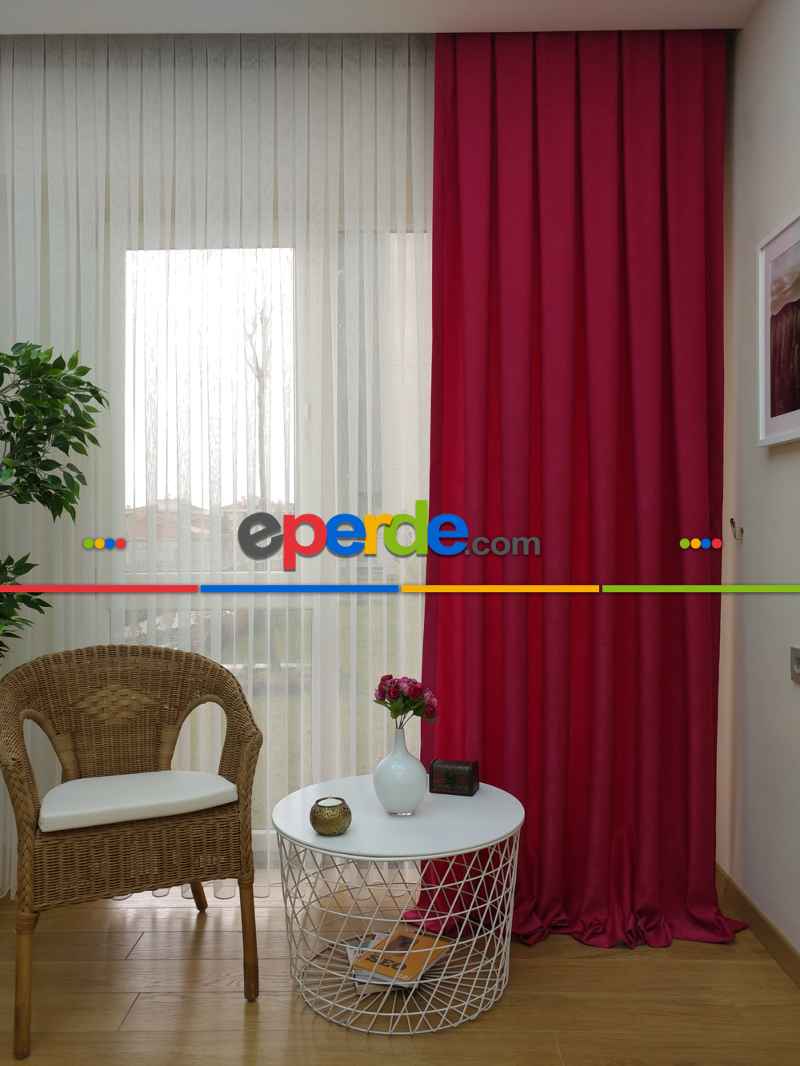 Soft Fuşya Fon Perde Geniş En (285)- Fuşya