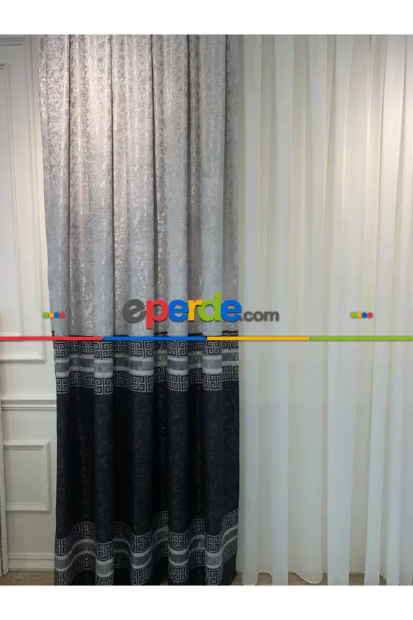 Yatak Odası - Brilant Fon Perde Sellect Moda Yeni Tasarım Siyah Renk Fon Perde
