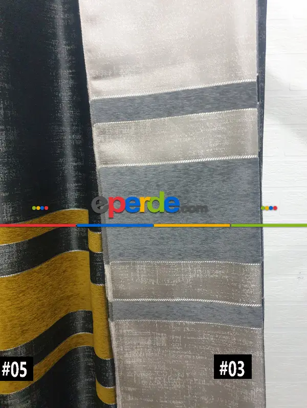 Yatak Odası - Geniş Enli Jakarlı Dokuma Salon Yatak Odası Lüks Perdeler 5 Renk Seçenekli