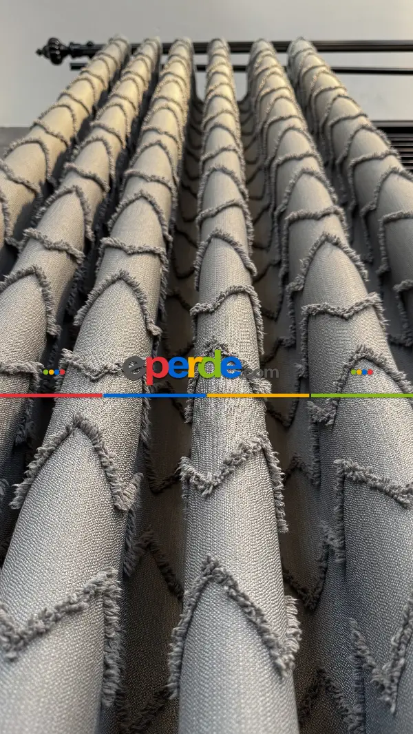 Gri Jakar Dokuma Fon Perde