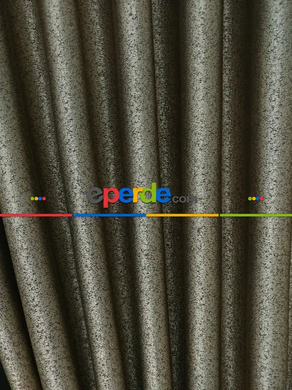 Kahve Çok Gramajlı Desenli Jakar Fon Perde