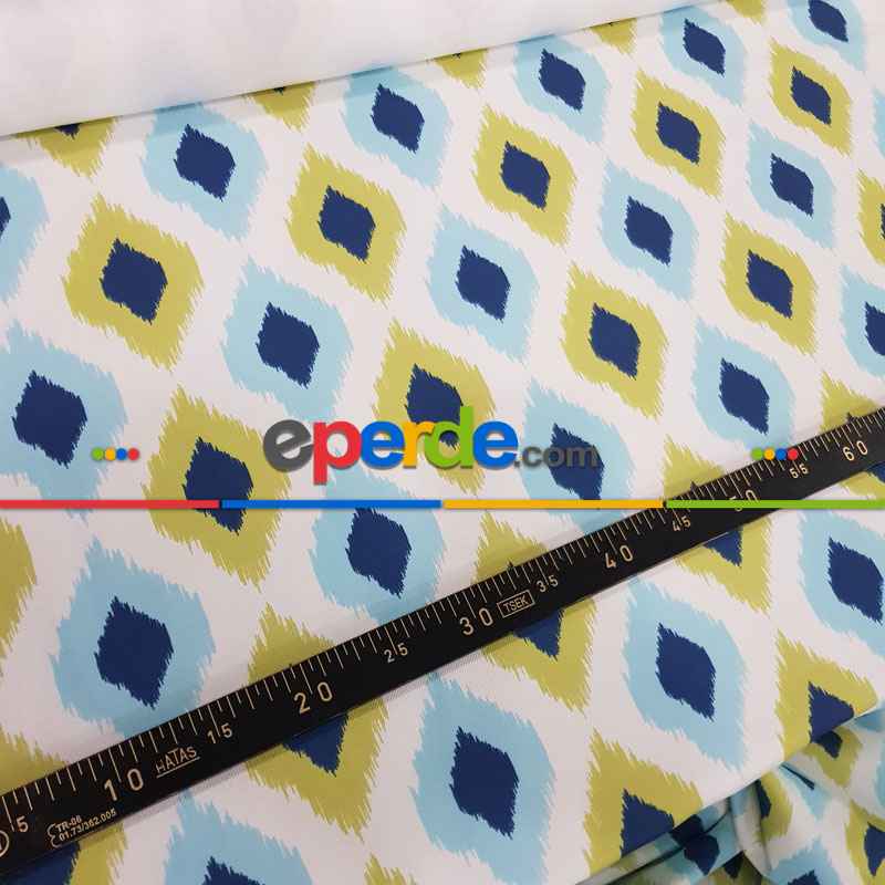 İkat Desenli Fon Perde Evm1503-3 Kumaşı Kalındır Duck Bezi Değildir-  Çok Renkli 2