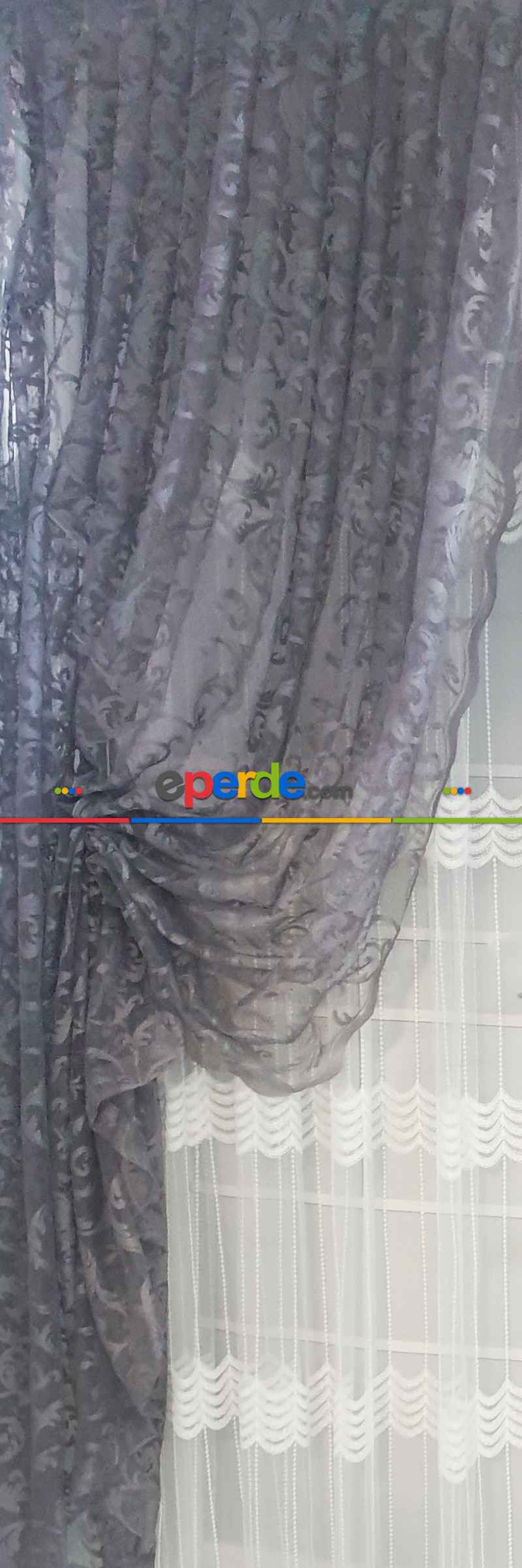 Gri Renk Şal Desen Tasarım Yanki Kruvaze Tiyatro Modeleri