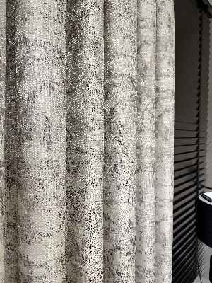 Bej Açık Kahve Desenli Jakar Fon Perde (285 En)- Kahve Açık