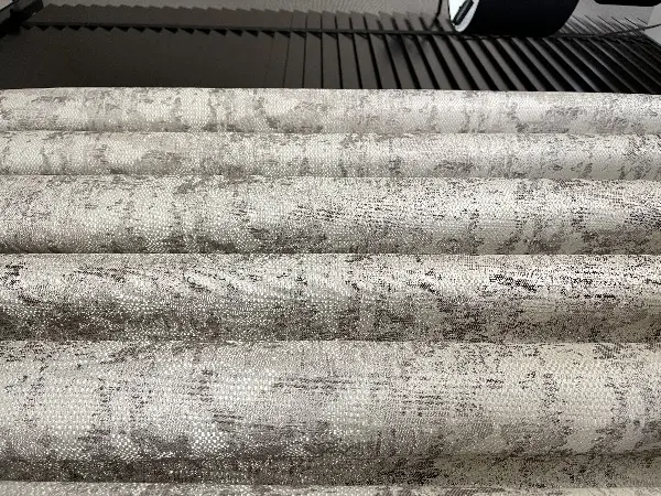 Patine Desenli Bej Açık Kahve Desenli Jakar Fon Perde (285 En)- Kahve Açık