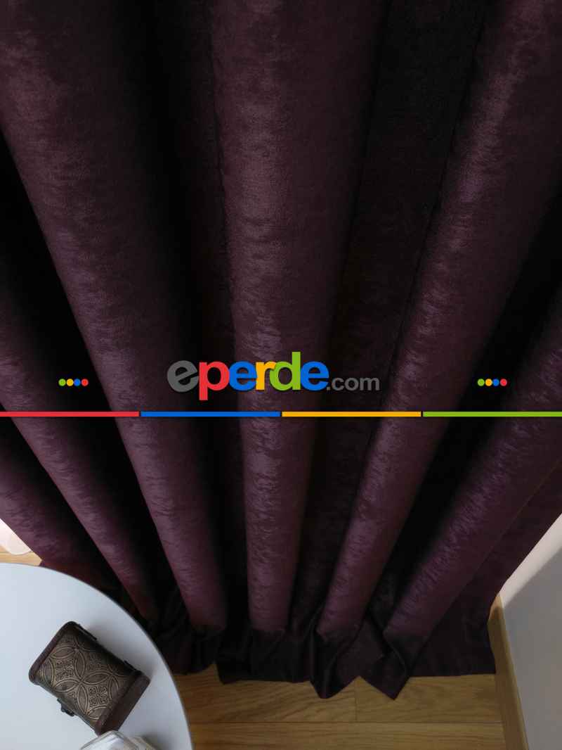 Soft Mürdüm Fon Perde (180)- Mürdüm Koyu