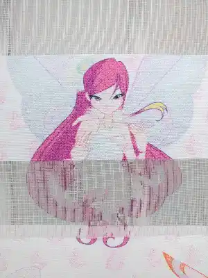 Kız Çocuk Odası Zebra Perde- Sarı-pembe