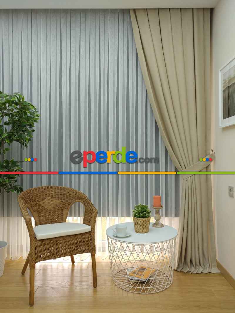 Soft Bej Fon Perde (150)- Bej