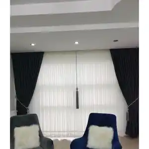 Taç Etek Ucu Desenli İşlemeli Tül - Taç Marka Üstü Düz Tül - Taç Sade Tül