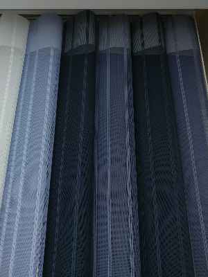 Salon - 1. Kalite Çizgili Tül Dikey Zebra Perde Ft33 Parlament - Ft30 Lila- Lacivert