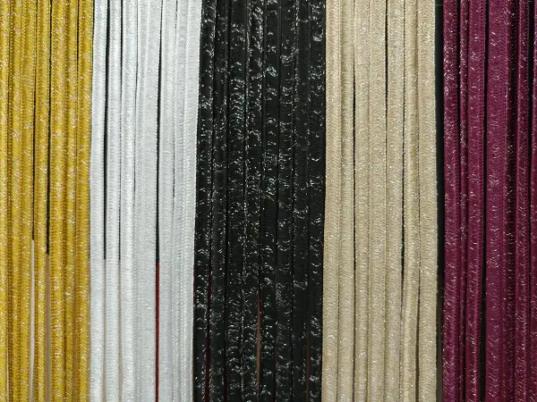 Siyah Rengi İp Perde İpek Koza Serisi- Siyah-gümüş