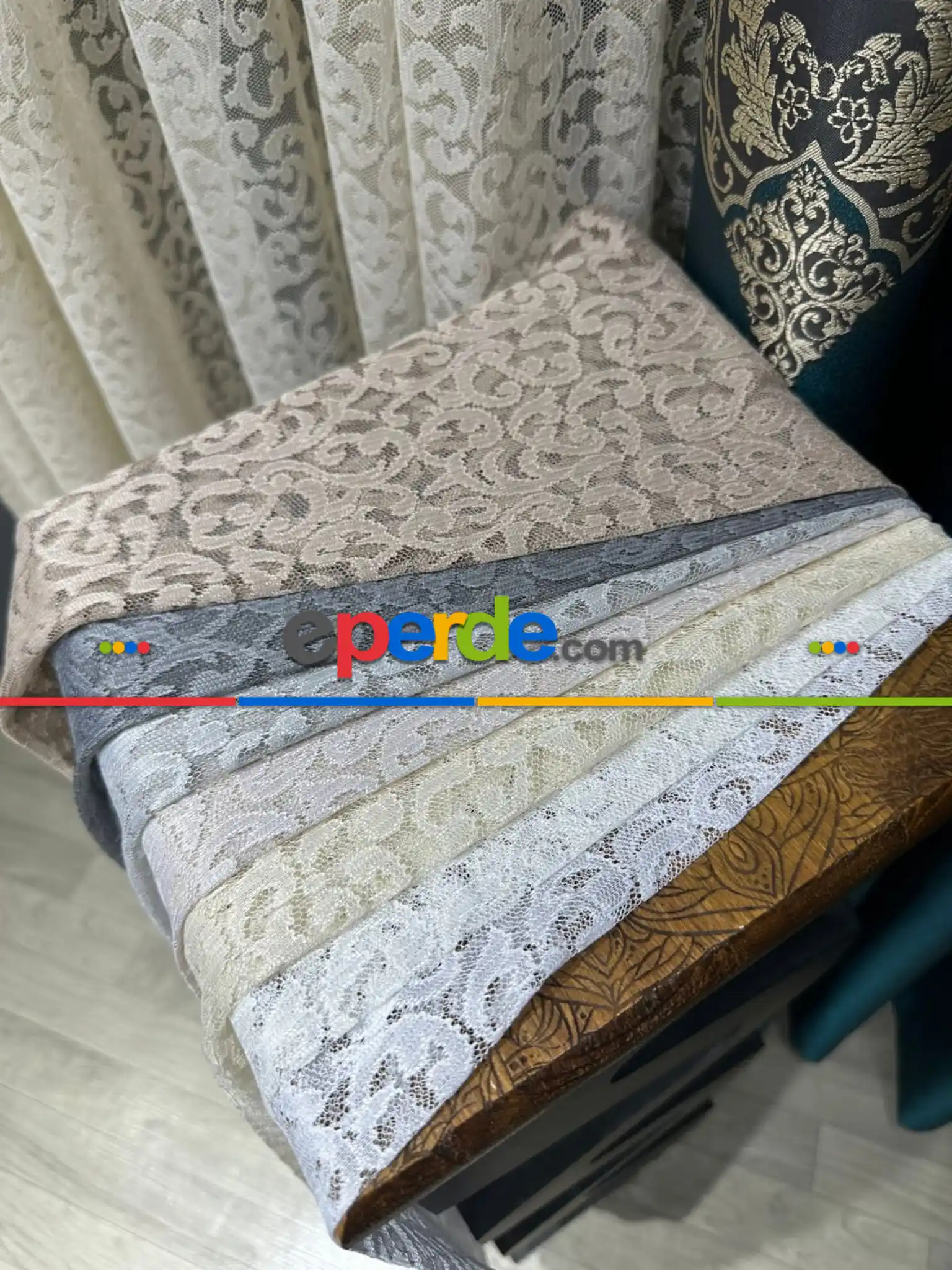 Salon - Kaşmir Örme, Tül Perde Tek Kanat - Bej