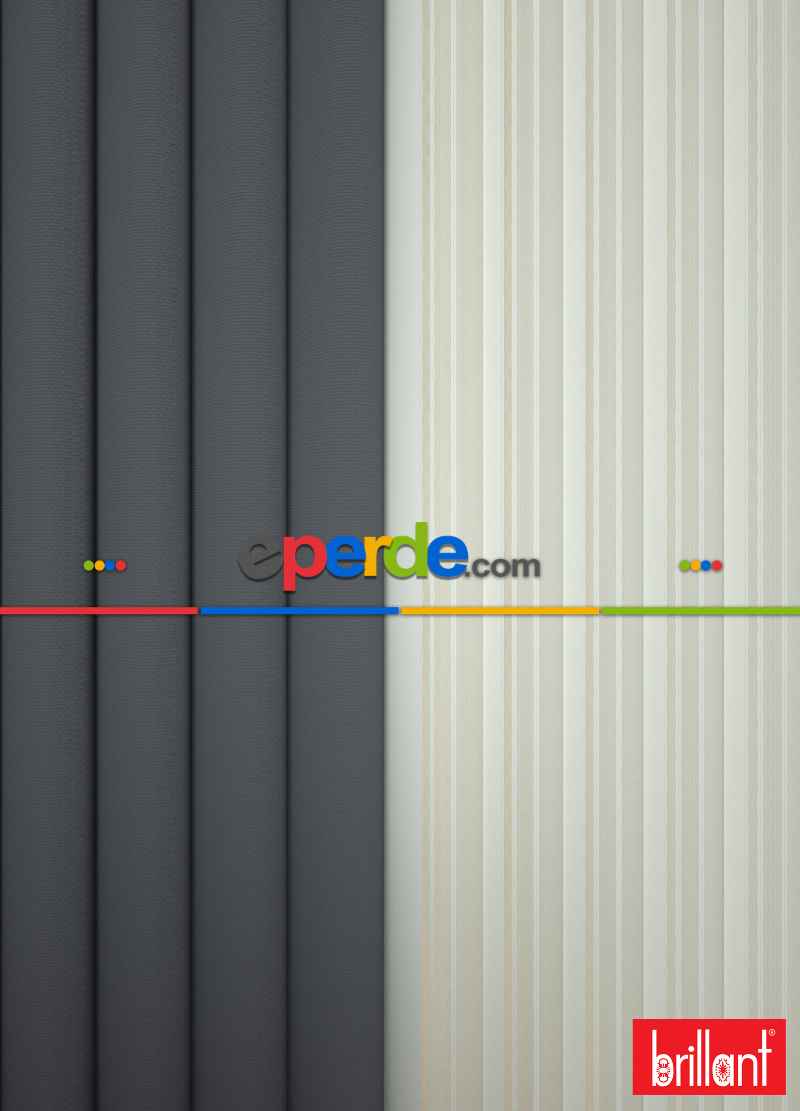 Brillant Akıllı Tül Perde Füme Renkli Tül Dikey Zebra Perde Düz 1. Kalite