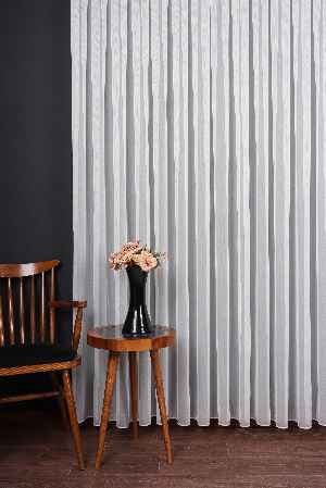 Her Eve Uyum Sağlayan Klasik Ekru Düz Tül Perde