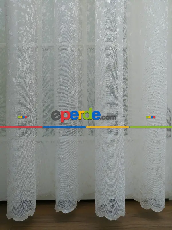 Özel Örme Dokulu Tül Perde 100% Orjinal Ürün- Ekru
