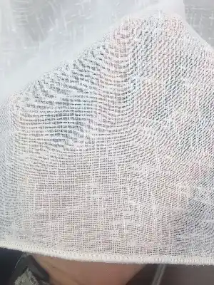 Keten Yüksek Gramajlı Düz Tül Perde- Ekru