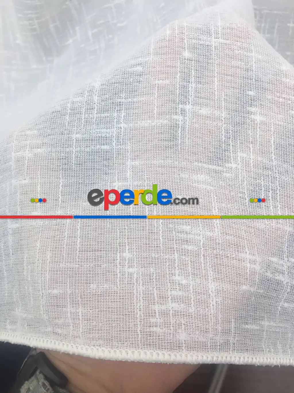 Keten Yüksek Gramajlı Düz Tül Perde- Ekru