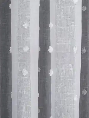 Ponpon Desenli Keten Düz Tül Perde Gramajlı