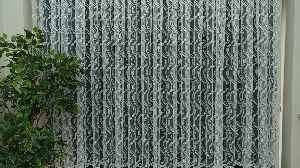 Mutfak Tülü Perdesi İşlemeli Güpürlü- Ekru