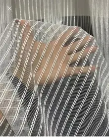 Simli Çizgili Makarna Tül Perde 2023 Trend Ürün Kampanya