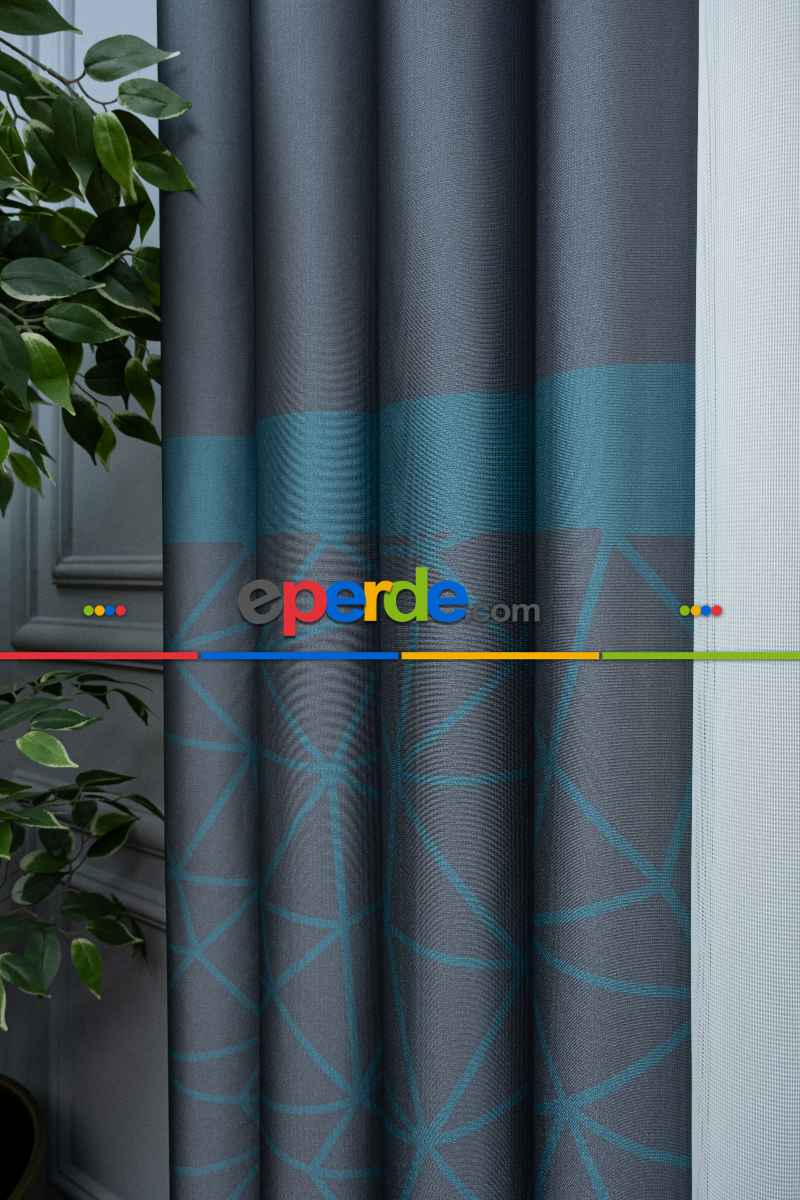 Lens Akıllı Dikey Tül Perde Koza-35- Çok Renkli 2