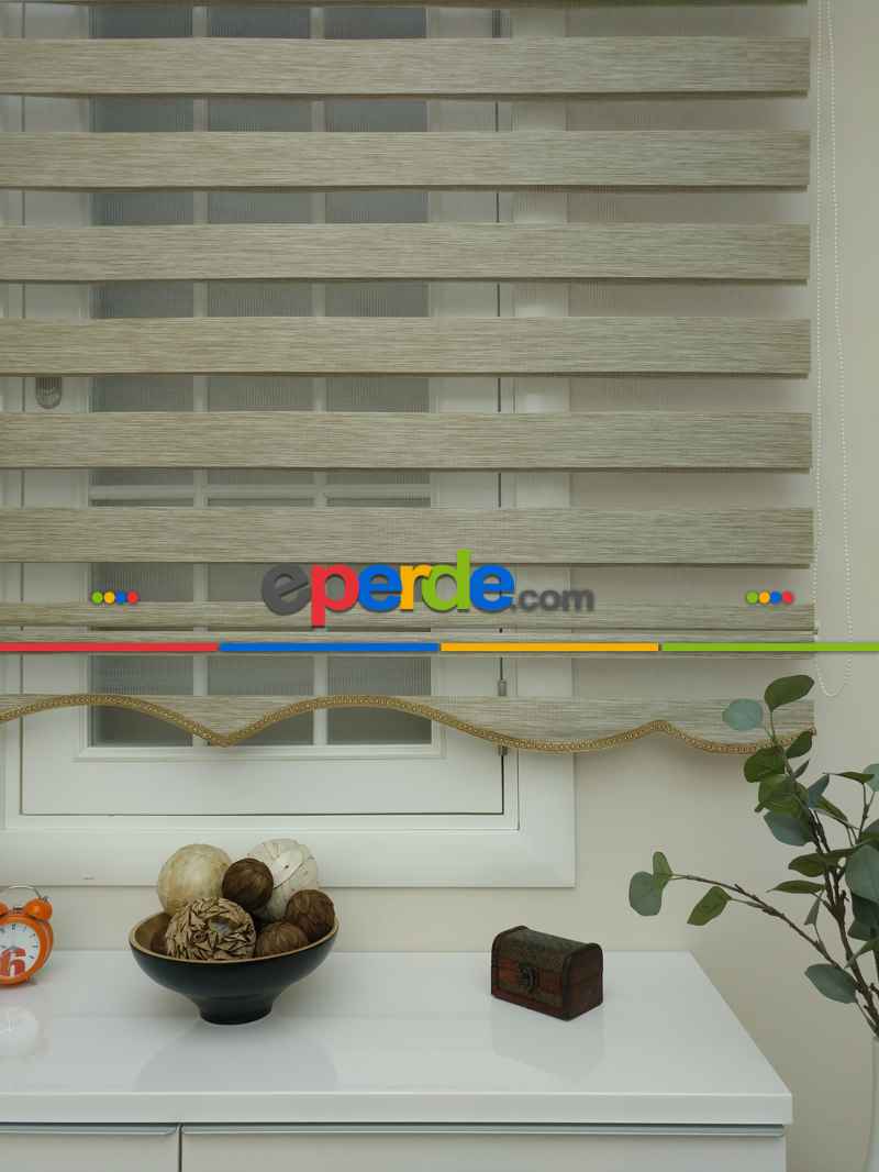 Oturma Odası - Zebra Perde -bambu Düz Zebra Perde- Açık Vizon