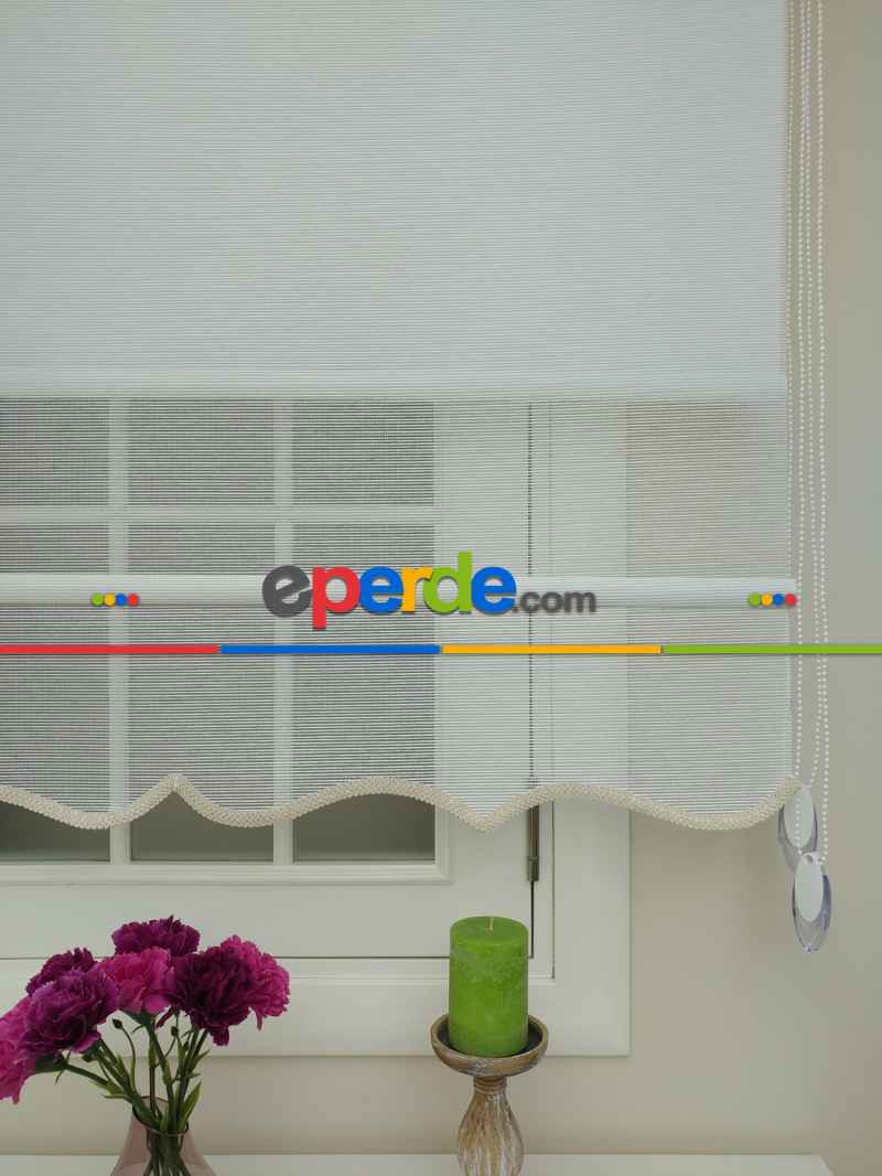 Mutfak - Çiftli Sistem Hasır Desen Ekru- Ekru