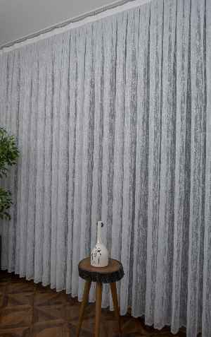 Taç Fransız Dantel Örme Tül Perde Konak151