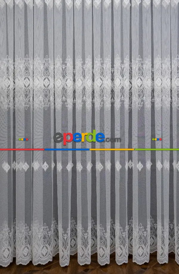 Brillant Tül Salon Damask Desen Tarz Moda Yeni Nakış İşlemeli Tül
