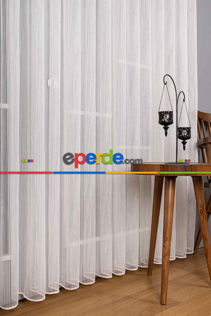 Yatak Odası - Özel Sık Zincir Tül Perde - Ekru