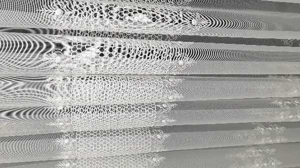 Yatak Odası - Bambu Petek İşleme Ütü İstemez Kırışmaz Tül