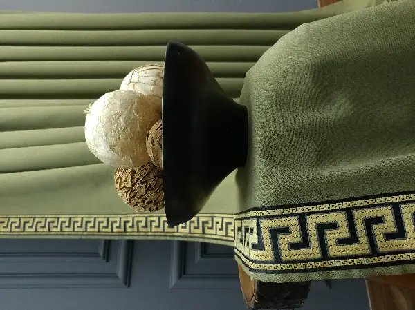 Salon Perdesi - Modern Bordürlü Salon Fon Perdesi İkon 2021 Elıte- Siyah